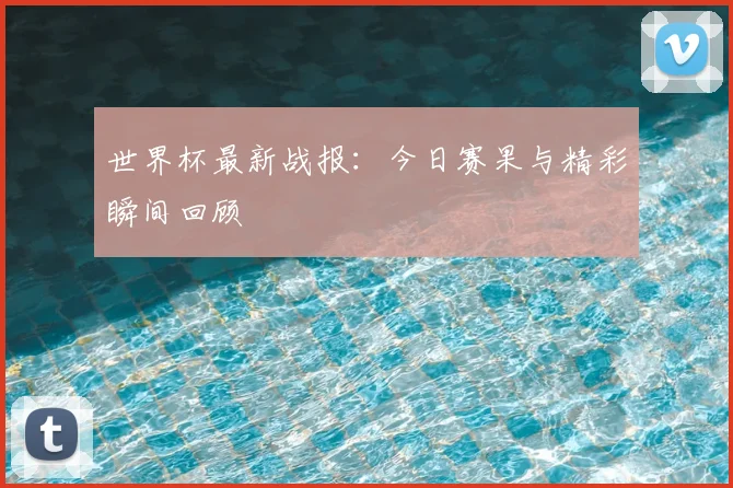 世界杯最新战报：今日赛果与精彩瞬间回顾